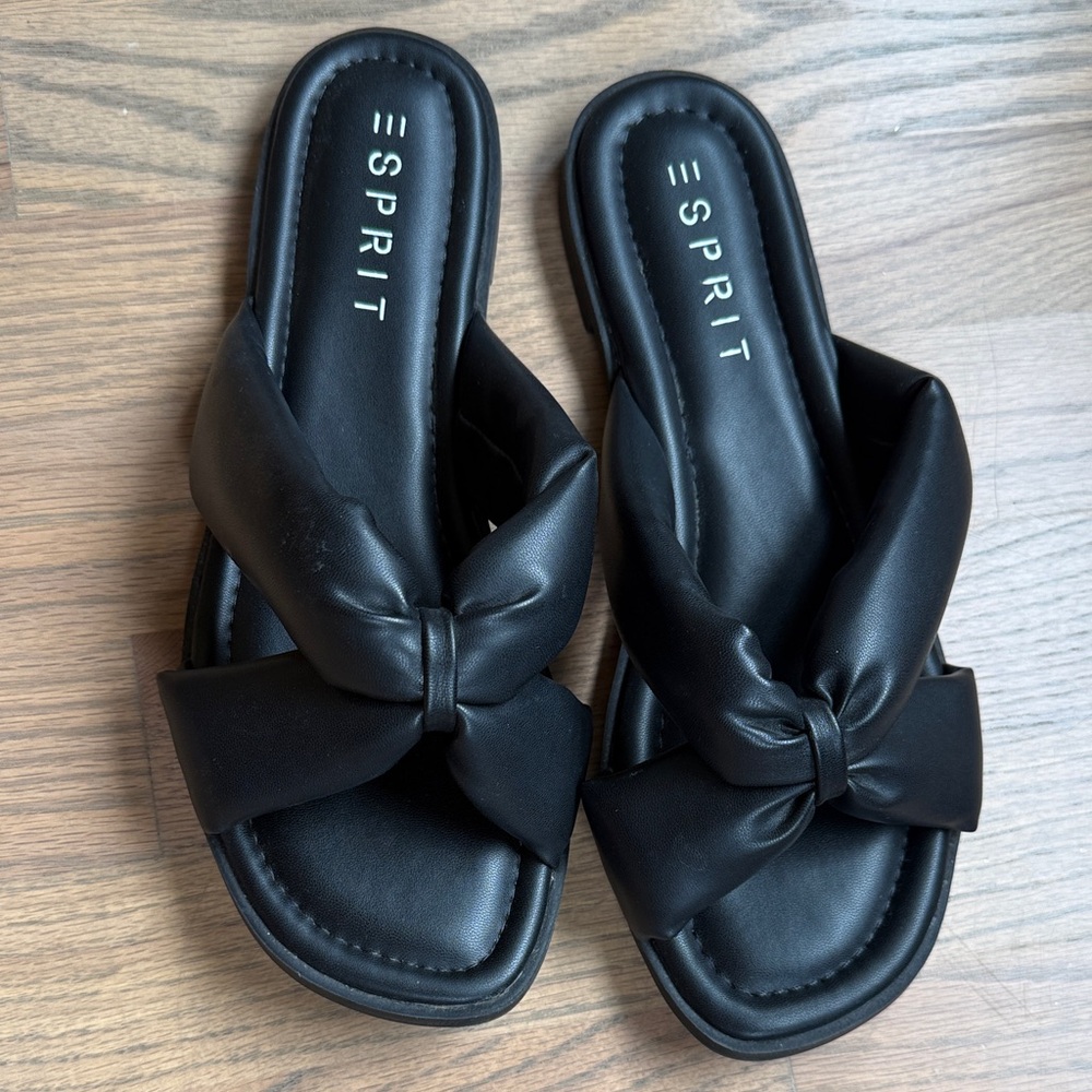 Esprit Black Bow Sandals for Women